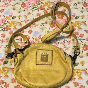 Frye Mustard Leather Crossbody Bag